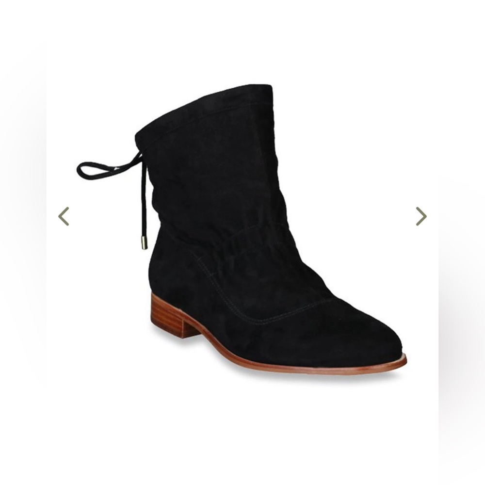 Clarks Alba Evie Black Suede Pull On Ankle Boots Booties Size 8